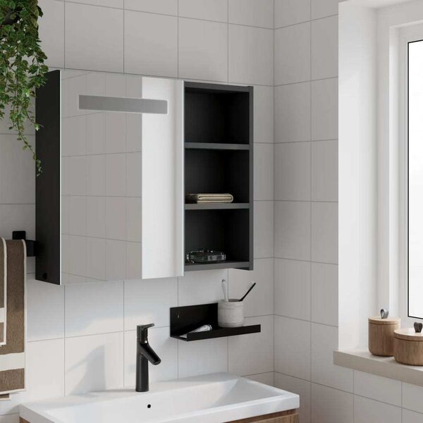 VidaXL Koupelnová zrcadlová skříňka s LED osvětlením 60x13x52 cm [357971] Barva: dub