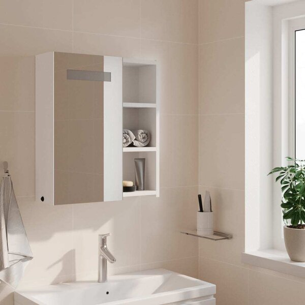 VidaXL Koupelnová zrcadlová skříňka s LED osvětlením 45x13x52 cm [357968] Barva: Černá