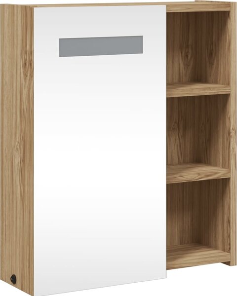 VidaXL Koupelnová zrcadlová skříňka s LED osvětlením 45x13x52 cm [357968] Barva: Černá