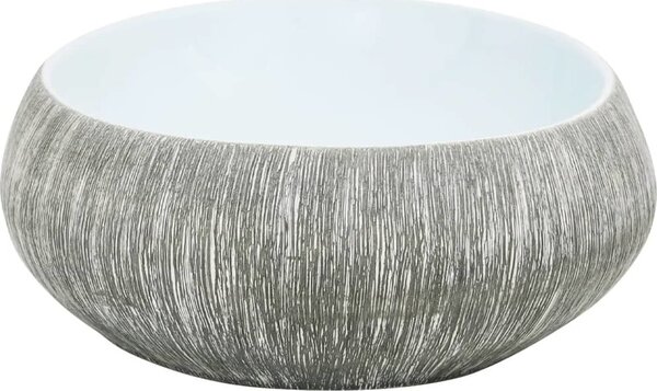 VidaXL Umyvadlo na desku oválné 59 x 40 x 15 cm keramika [155093] Barva: Hnědá
