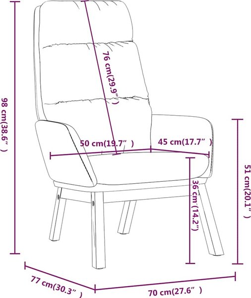 VidaXL Relaxační křeslo textil [341167] Barva: Černá