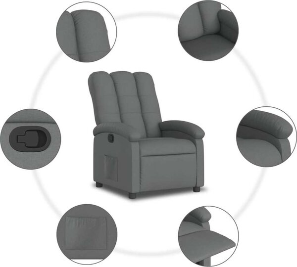 VidaXL Polohovací křeslo textil [371735] Barva: Hnědá