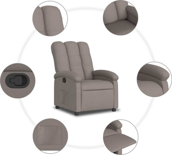 VidaXL Polohovací křeslo textil [371735] Barva: Hnědá