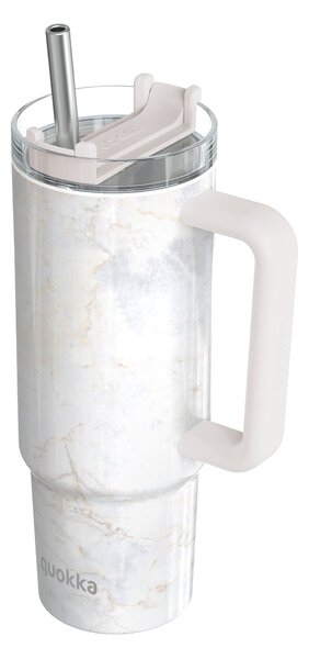 Termohrnek Vibe s brčkem, 880ml, Quokka, marble