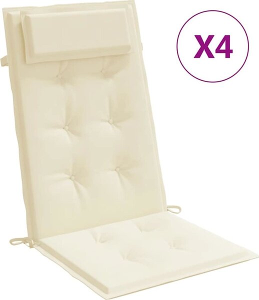 VidaXL Podušky na židli vysoké opěradlo 4 ks královsky oxford [361881] Barva: světle zelená