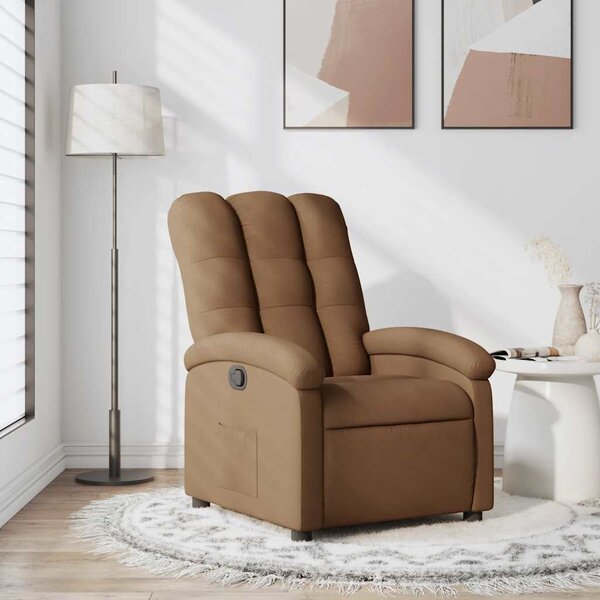 VidaXL Polohovací křeslo textil [371735] Barva: Hnědá