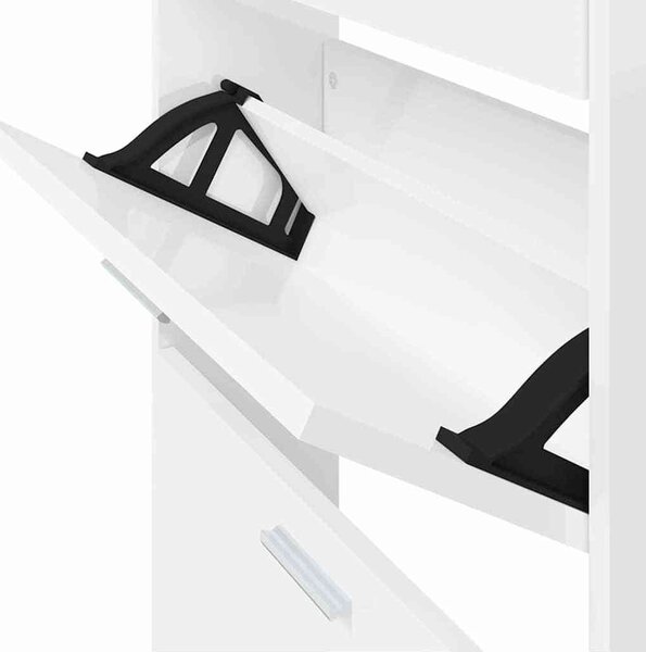 VidaXL Botník 59 x 17 x 169 cm kompozitní dřevo [241241] Barva: Černá