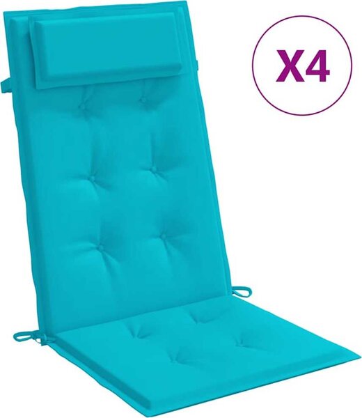 VidaXL Podušky na židli vysoké opěradlo 4 ks královsky oxford [361881] Barva: světle zelená