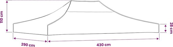 VidaXL Střecha k party stanu 4,5 x 3 m 270 g/m² [315368] Barva: antracitová
