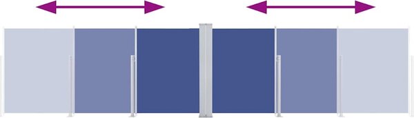 VidaXL Zatahovací boční markýza / zástěna 120 x 600 cm [48452] Barva: krémová