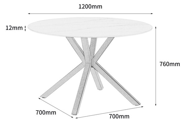 JÍDELNÍ STŮL, bílá, 118/118/76 cm MID.YOU - Jídelní stoly, Online Only