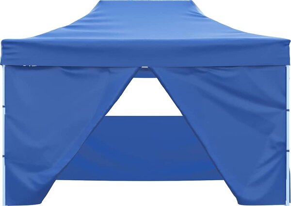 VidaXL Rozkládací stan nůžkový se 4 bočnicemi 3 x 4,5 m [42512] Barva: Modrá