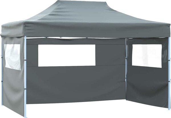 VidaXL Rozkládací stan nůžkový se 4 bočnicemi 3 x 4,5 m [42512] Barva: Modrá
