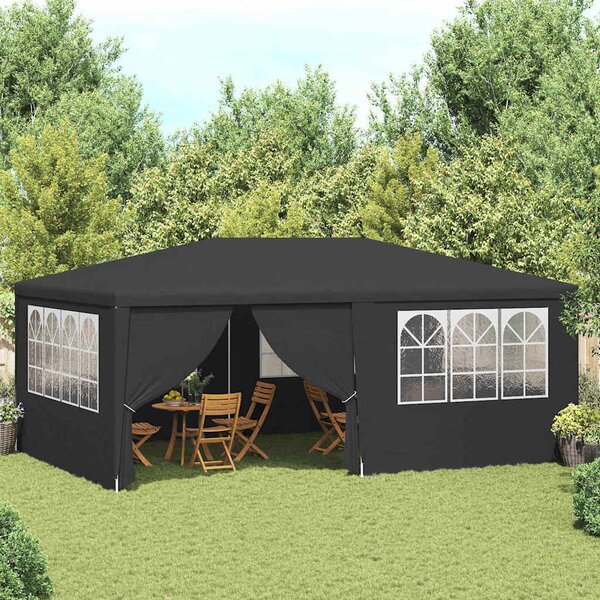 VidaXL Profesionální party stan s bočnicemi 4x6 m 90 g/m² [48538] Barva: antracitová