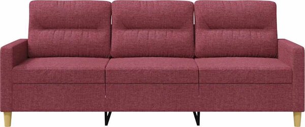VidaXL 3místná pohovka 180 cm textil [359249] Barva: vínová červená
