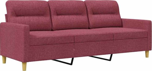 VidaXL 3místná pohovka 180 cm textil [359249] Barva: vínová červená