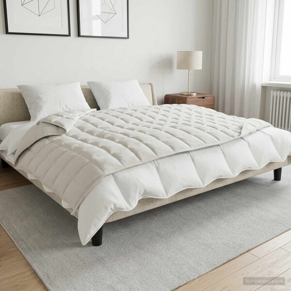 VidaXL Zátěžová deka 155 x 220 cm 7 kg 100% Bavlna 205T [350722] Barva: Šedá