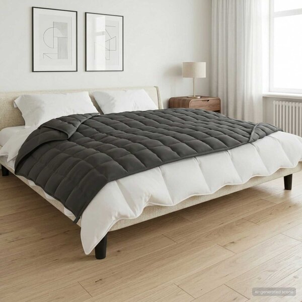 VidaXL Zátěžová deka 155 x 220 cm 7 kg 100% Bavlna 205T [350722] Barva: Šedá