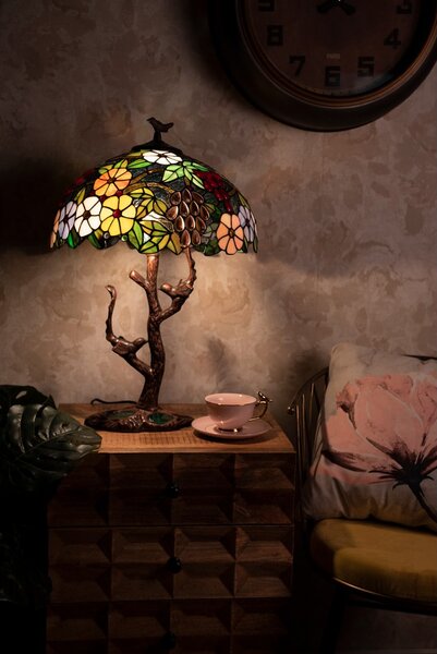 Clayre eff Stolní lampa Tiffany FLOWERS Clayre & Eef 5LL-6188