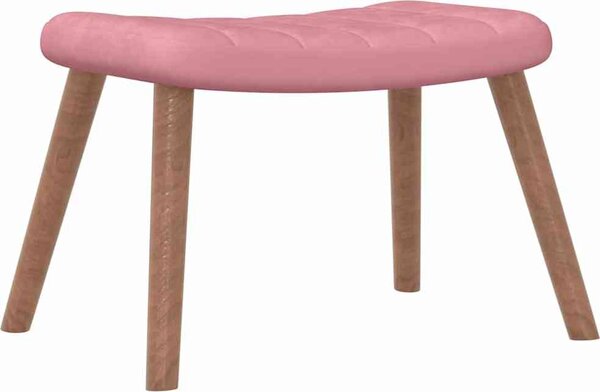 VidaXL Relaxační křeslo se stoličkou samet [327675] Barva: Růžová