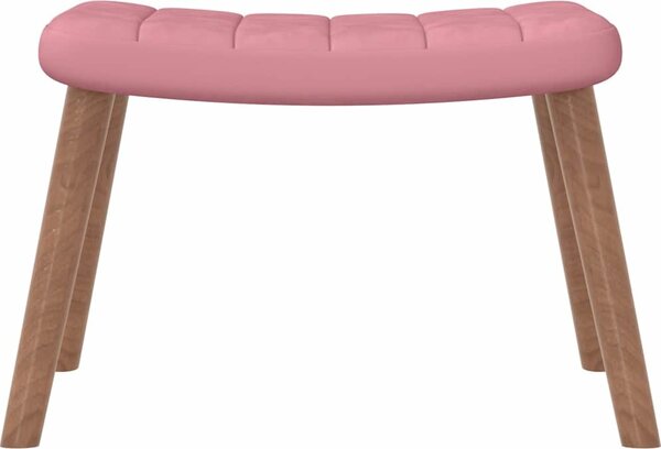 VidaXL Relaxační křeslo se stoličkou samet [327675] Barva: Růžová