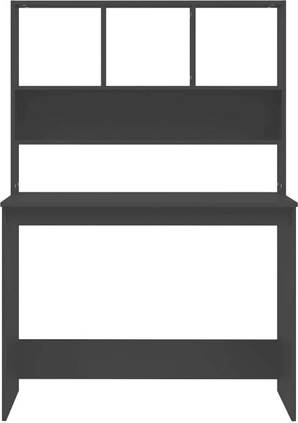 VidaXL Psací stůl s policemi 102x45x148 cm kompozitní dřevo [823005] Barva: Černá