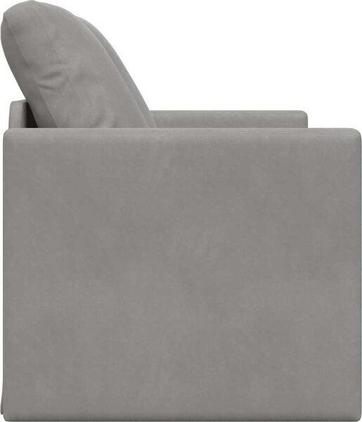 VidaXL Podlahová rozkládací pohovka 2v1 122x204x55cm samet [353962] Barva: Tmavě šedá
