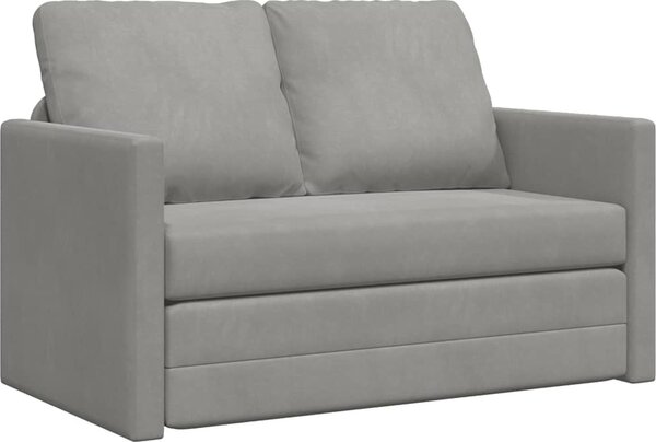 VidaXL Podlahová rozkládací pohovka 2v1 122x204x55cm samet [353962] Barva: Tmavě šedá