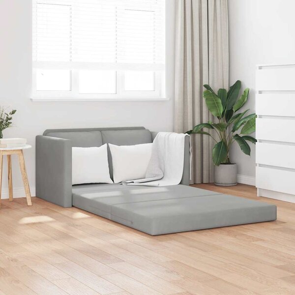 VidaXL Podlahová rozkládací pohovka 2v1 122x204x55cm samet [353962] Barva: Tmavě šedá