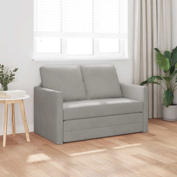 VidaXL Podlahová rozkládací pohovka 2v1 122x204x55cm samet [353962] Barva: Tmavě šedá