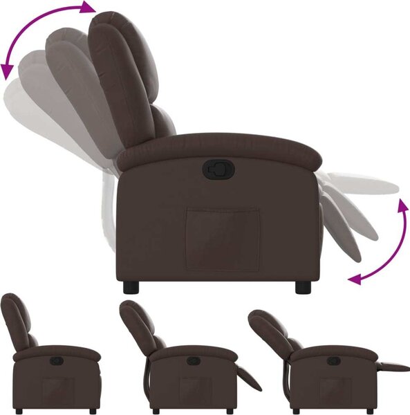 VidaXL Polohovací křeslo umělá kůže [371775] Barva: krémová