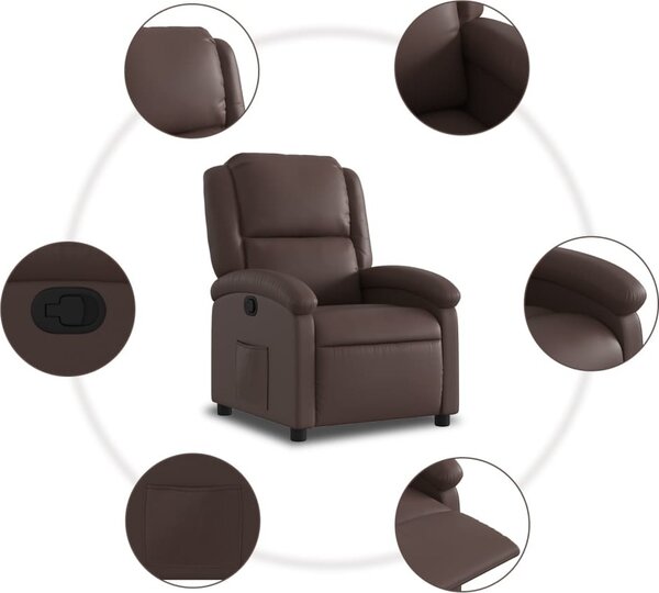 VidaXL Polohovací křeslo umělá kůže [371775] Barva: krémová