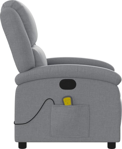 VidaXL Masážní polohovací křeslo textil [371763] Barva: Černá