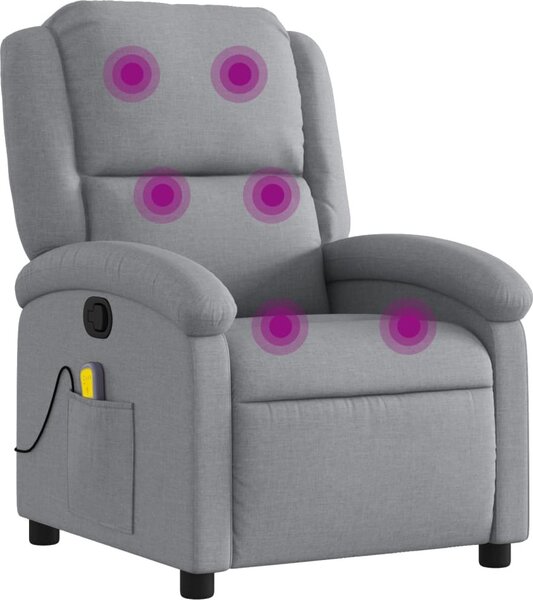 VidaXL Masážní polohovací křeslo textil [371763] Barva: Černá