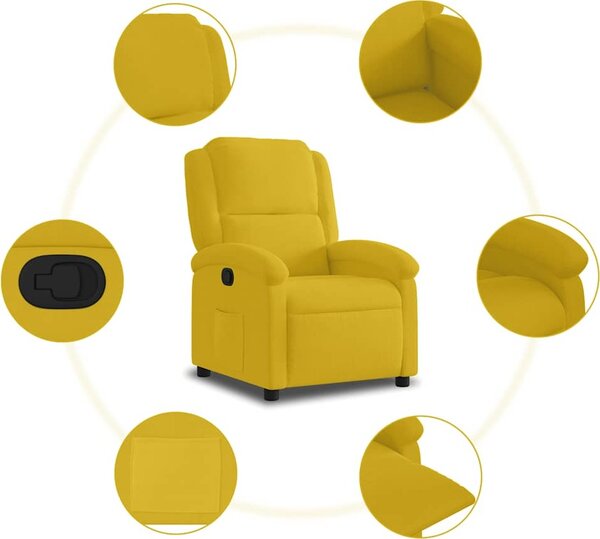 VidaXL Polohovací křeslo samet [371806] Barva: krémová