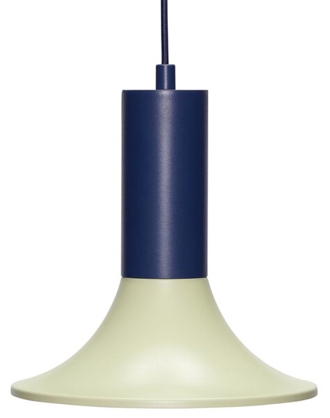 Modro-zelené kovové závěsné světlo Hübsch Luminary 25 cm
