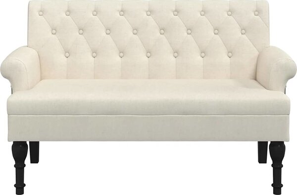 VidaXL Lavice s opěradlem 120 x 62 x 75,5 cm textil [372123] Barva: Tmavě zelená