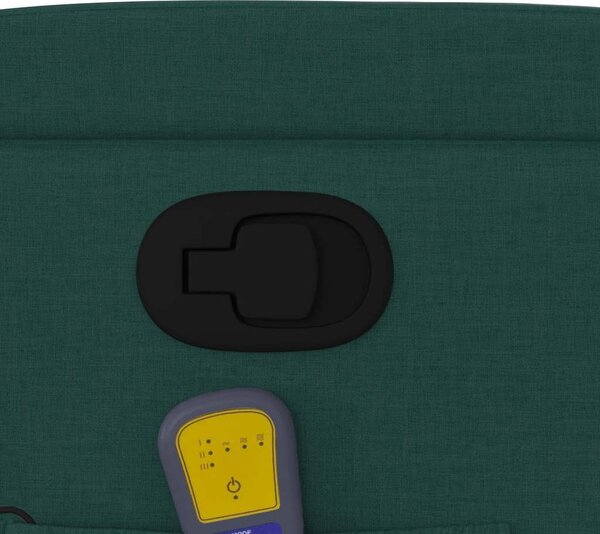 VidaXL Masážní polohovací křeslo textil [372383] Barva: Tmavě zelená
