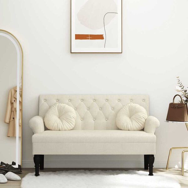 VidaXL Lavice s opěradlem 120 x 62 x 75,5 cm textil [372123] Barva: Tmavě zelená