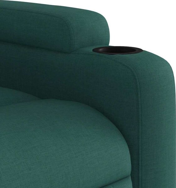 VidaXL Masážní polohovací křeslo textil [372383] Barva: Tmavě zelená