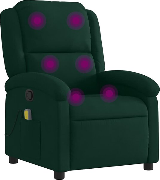 VidaXL Masážní polohovací křeslo samet [371810] Barva: Růžová