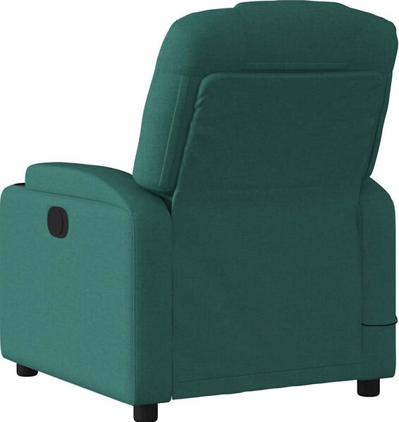 VidaXL Masážní polohovací křeslo textil [372383] Barva: Tmavě zelená