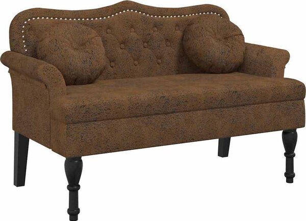 VidaXL Lavice s polštáři 120,5 x 65 x 75 cm samet [372140] Barva: Černá