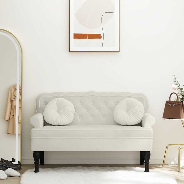 VidaXL Lavice s opěradlem 119,5 x 64,5 x 75 cm samet [372161] Barva: Růžová