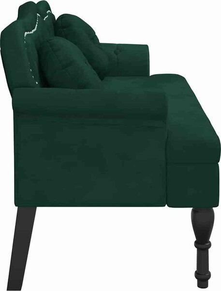 VidaXL Lavice s polštáři 120,5 x 65 x 75 cm samet [372140] Barva: Černá