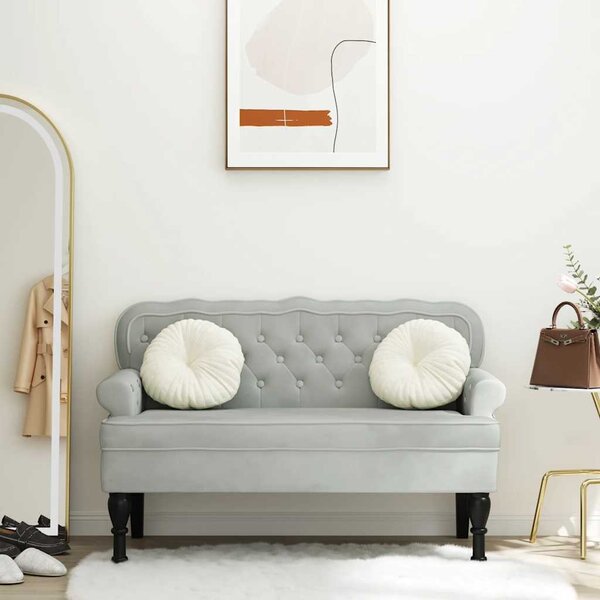 VidaXL Lavice s opěradlem 119,5 x 64,5 x 75 cm samet [372161] Barva: Růžová