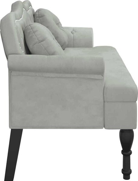 VidaXL Lavice s polštáři 120,5 x 65 x 75 cm samet [372140] Barva: Černá