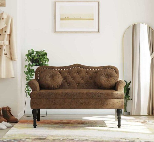 VidaXL Lavice s polštáři 120,5 x 65 x 75 cm samet [372140] Barva: Černá