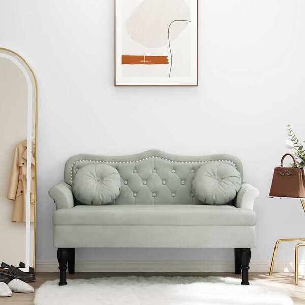 VidaXL Lavice s polštáři 120,5 x 65 x 75 cm samet [372140] Barva: Černá