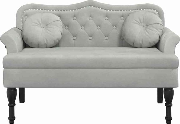 VidaXL Lavice s polštáři 120,5 x 65 x 75 cm samet [372140] Barva: Černá